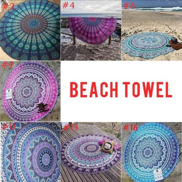 Round Boho Beach "towel"/shall - Picture 3 of 7